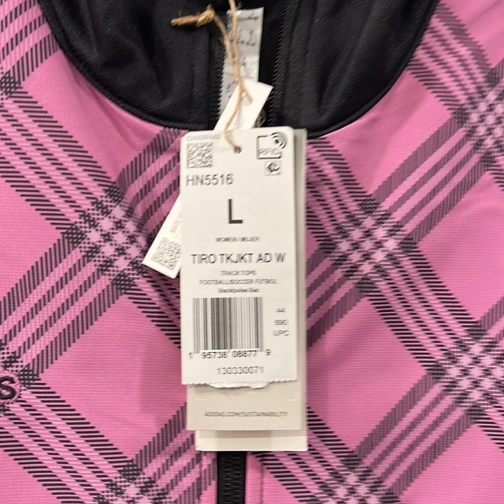 Adidas Black and Pink Women's Jacket - Picture 3 of 3